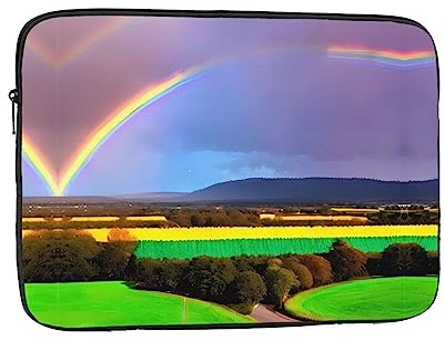 Evening Rainbow Laptop Sleeve, 15 inch Laptop Bag, Suitable for Business Casual or School Laptop Carrying Bag