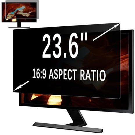 MoSuul Monitor Blickschutzfilter 23.6 Zoll 16:9, Computer & Desktop Privacy Filter, Anti-Spy Blickschutzfolie Anti-Blaulicht und Blendschutz für 23.6 Monitor
