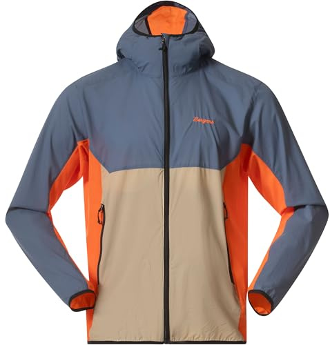 Bergans Herren Vaagaa Windbreaker Jacke, granite blue-warm sand, M