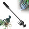 HomeJoySet Désherbeur Manuel 2025 – Outil À 4 Dents en Acier Au Manganèse À Long Manche for Pelouse Et Jardin (50 Cm, Noir)(Black 40CM)