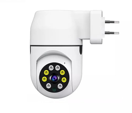Generico Telecamera videosorveglianza WIFI 8 LED Camera Sicurezza 1080P Presa Civile