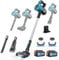Cordless 3 in1 Stick handheld vacuum cleaner for carpets ＆ floors, with 2 filters + brush + blower nozzle + mopping brush, high suction to suck up debris,fit for makita 18-21V battery(without battery)