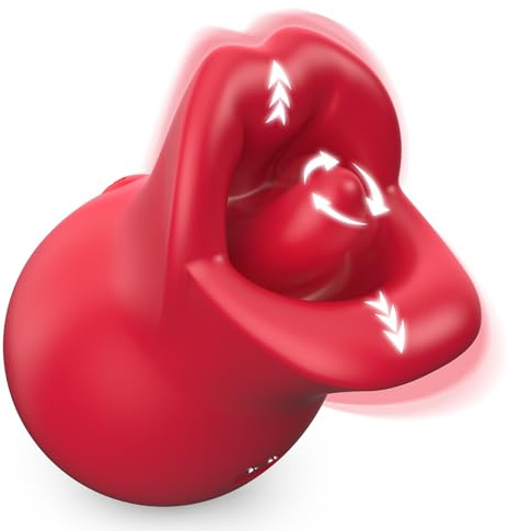 Vibratorensets Vibrator Sex Spielzeug für die Frau,Vibration für Frauen mit 10 Lecken Vibration Kitoris Stimulator für Klitoris,Sex spielzeug für die Paare Männer Massagestab (Rot)