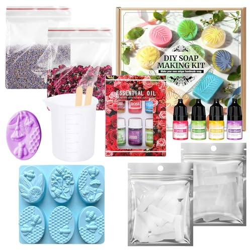 AllisWay Kit Sapone Fai da te, Kit Fai da te Creativo Adulti, 11 Pezzi