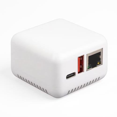EIMSOAH Wireless USB 2.0 Print Server LAN Network Print Share Server Supports USB Printer for Android Linux Type C Power Supply (US Plug) Servidores