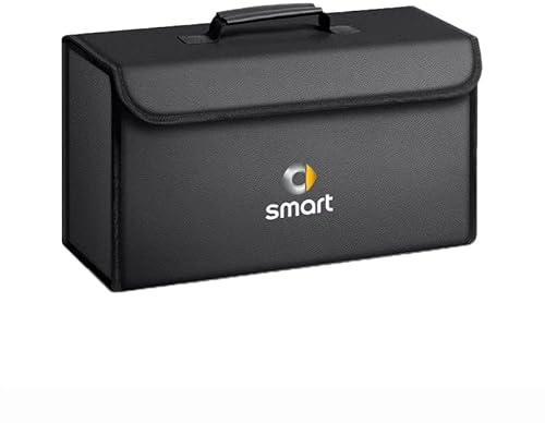 ONEMAJI Auto Kofferraum Organizer für Smart 451 Smart 453 fortwo 2009-2020, Kofferraumtasche Kofferraumbox Aufbewahrungsbox Aufbewahrungs Organizer Car Trunk Organizer