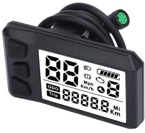 Tbest Kit de Conversion D'ordinateur avec écran LCD pour Cycle électrique, Panneau de Commande pour Moteur à Entraînement Central 530S Universel 01 02 HD
