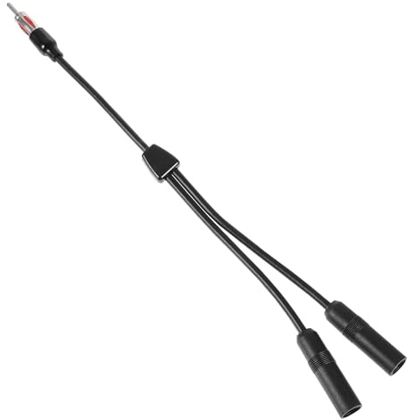 HOODANCOS Adattatore Prestazioni 2 in Cavo e Auto Femmine 1 a Antenna Prolunga Rame Plastica Stabili, Accessorio per e Stereo