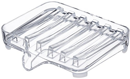 YAMAZAKI Self Draining Acrylic Sink Soap Dish, One Size