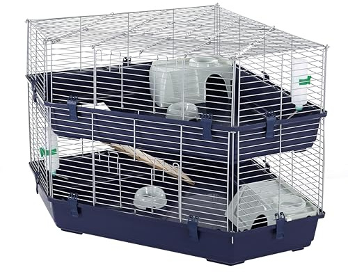 Little Friends Indoor Double Corner Cage, 141 x 100 x 86 cm, natural