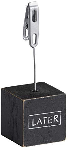 walther design Fotohalter schwarz bis 15 x 20 cm aus Holz, Dreams Fotoclips FC250B