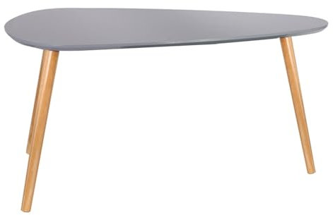 HOME DECO FACTORY Table Gigogne Bois Galet Gris
