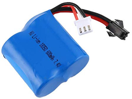YUNIQUE GREEN-CLEAN-POWER - Li-ion Akku 7.4V 600mAh für RC Boot | Kompatibel mit Skytech H100 H102 H106, Syma Q2 Q3 | Größe: 40x38x21mm, Gewicht: 48g