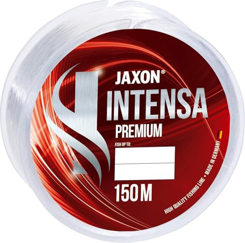 Jaxon Filo da Pesca Intensa Premium 150 m/0,10 mm-0,40 mm Bobina Singola monofilo Top!, Trasparente, 0,30mm / 18kg