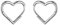 Reffeer 925 Sterling Silber Herz Creolen - Minimalistische Sleeper Huggie Ohrringe Für Frauen (A-Silber)