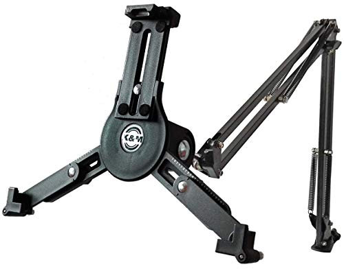 K&M 19790 - Soporte de trípode para tablet + keepdrum NB35 brazo articulado, color negro