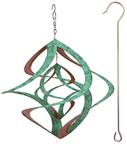Red Carpet Studios Deluxe Doppeltes Helix-Kosmix-Windspiel:, 35,6 cm, Patina und Kupfer