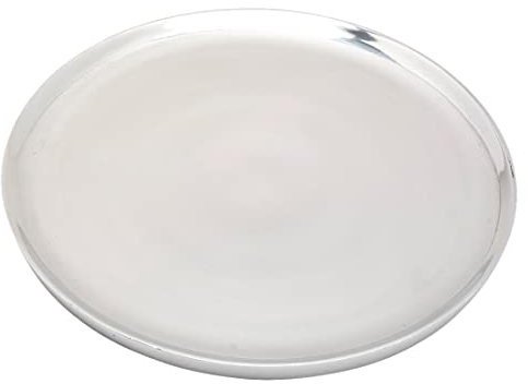 NKlaus Kerzenteller rund Ø17cm Aluminium poliert Untersetzer Dekoration Stumpenkerzen 10444