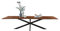 SAM Baumkantentisch 300 x 100 cm Kalea, Akazienholz nussbaumfarben & massiv, Esstisch mit schwarzem Spider-Metallgestell, Tischplatte 26 mm, Esszimmertisch, Industrial-Design