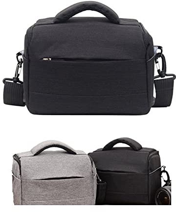 Waterproof Black Camera Bag Shoulder Pad Adjustable Strap Shoulder Bag for Fujifilm X-T30 II XT30 II mirrorless Camera with Fujifilm XC 15-45mm f/3.5-5.6 OIS PZ Lens