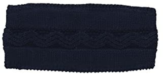 Sterntaler Baby Mädchen Stirnband Baby GOTS Strick Zopfmuster Winter-Stirnband - Baby Stirnband - gefüttert mit Jersey (Bio) - marine, 53