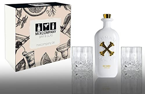Bumbu Geschenkset Cream 0,7L (15% Vol) + 2 Tumbler Kristalloptik Creme-Likör auf Rumbasis- [Enthält Sulfite]