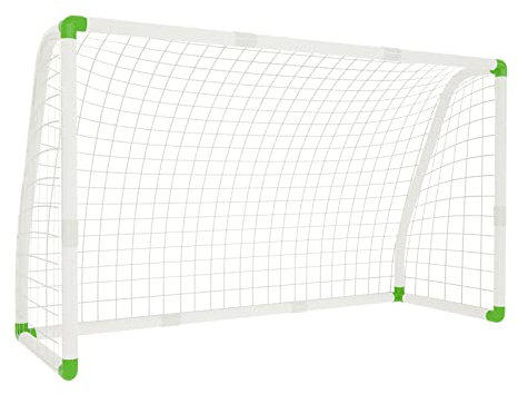 LZQ Fußballtor PVC Fussballtor für Garten Kinder, Allwetter Fussball Tor Wetterfest 245×155×90cm Geeignet für Outdoor