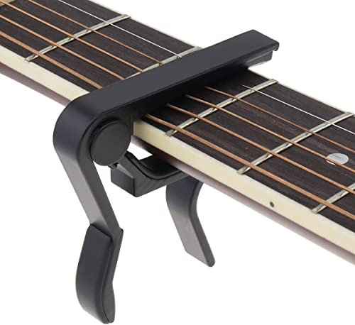 MuzcYM Guitar Capo, Capo for Acoustic Electric Bass Ukulele Guitar, 6-String Acoustic & Electric Guitar Capo for Ukulele, Bass, Mandolin