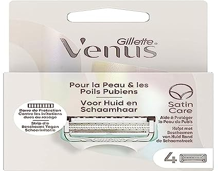Gillette Venus Rasierklingen für Haut und Schamhaare für Damen, 4 Stück