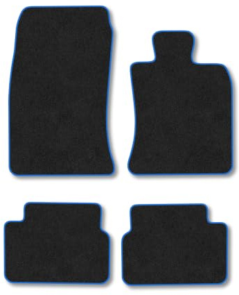 Mini Clubman (2007-2015) Carpet Car Mats | Blue Edge Trim Tailored Fit Floor Mats Full Coverage Protection Accessories Easy Clean Anti Slip Made in the UK