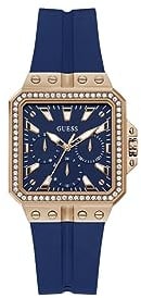 GUESS Damen Analog Quarz Uhr mit Silikon Armband GW0618L2