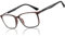 ZENOTTIC Lunettes Anti Lumière Bleue Hommes : TR90 Carrées Lunettes de Lecture Anti Reflets Loupe d'Ordinateur PC Vue - Rectangle Monture Gris Marron