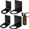 4PCS Wall Mounted Soap Dispenser Holder - Stainless Steel Self Adhesive Pump Hand Stand for Hand Sanitizer, Shampoo Bottle Hanger for Kitchen Bathroom