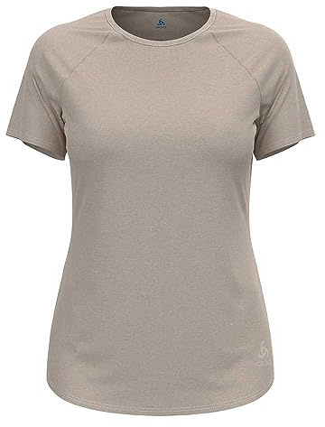 Odlo Damen Kurzarm Laufshirt Essential 365, Silver Cloud Melange, S