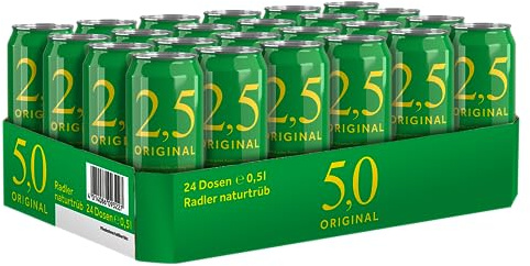2,5 Original Radler naturtrüb, 24er Dosentray, EINWEG (24 x 0,5l)