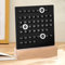 BBTISG Ewiger Blockkalender für Schreibtisch, Schreibtischkalender Kalender Datum Desktop Tag Monats und Wochenanzeige DIY Kreis mit Datumsmarkierungsringen für Café, Restaurant, Büro (Schwarz)