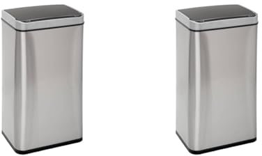 Five - Poubelle en INOX 40 litres Sensor Ouverture et Fermeture Automatique (Lot de 2)