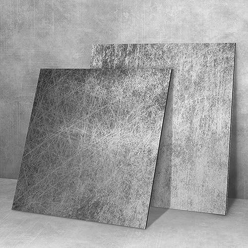 Funlife Sink Splash Guard Cooker Splashback Backsplash for Kitchen Decorative Wall Panels 1mm Thick, Rusty Metal Haze Grey