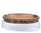 CHUDANN Glasschale, mit Holzplatte, Aufbewahrungsbox for getrocknete Früchte, Nüsse, for Brot, Snacks, Aufbewahrung von Haushaltsgegenständen