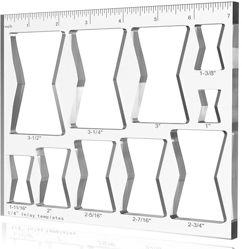 inBovoga 10 in 1 Router Templates for Woodworking, Router Jig Butterfly Inlay Template, Bow tie Router Template Decorative