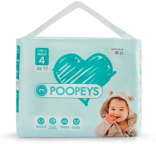 Poopeys Windeln - Windeln - 4 MAXI | 7-18 KG