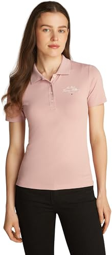 Tommy Hilfiger Damen Poloshirt Kurzarm Script Graphic Slim Fit