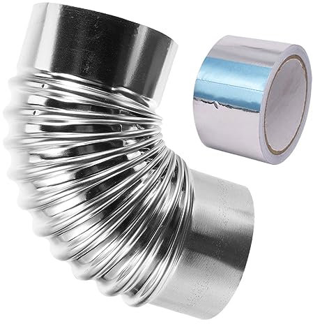 Ciieeo Flue Elbow Chimney Extension Home Stove Chimney Stainless Steel Pipe for Chiminea