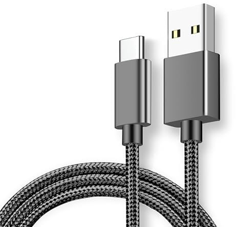USB C Charger Cable, Extra Long Type C Cable Braided 3A Fast Charging Lead Compatible with Samsung Galaxy S22 S21 S20 S10 S9 A21s A12 A13 A22 A32 A41 A51 A50, Huawei,Oppo, Pixel (1 Metre)