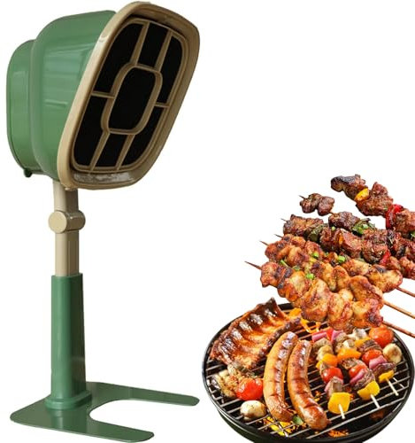 Portable Range Hood, ​3200RPM Desktop Cooker Hood with Adjustable 66° Angle 24cm Height and Removable and Washable, Kitchen Exhaust Fan with Low Noise for Indoor BBQ, Hot Pot, RV Kitchens green