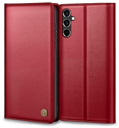 Thorhülle Handyhülle für Samsung Galaxy A16 5G Hülle - Premium Lederhülle mit Schutzfunktion, Kartenfach, Standfunktion und Klappbare Flip Case, Rot