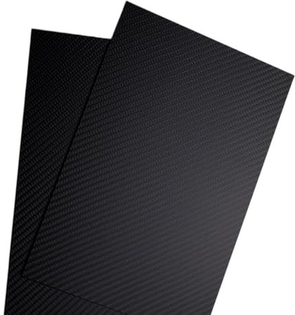 COYOUCO Feuille de Fibre de Carbone, Panneau de Fibre de Carbone 400 x 500 mm, Plaque de Fibre de Carbone à Surface Brillante à Tissage sergé 3K,2.5mm
