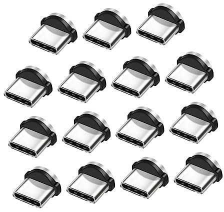 jojofuny Adaptateur USB C 15 Pièces Embout Rotatif à 360° Type C en Aluminium Charge Rapide Transfert de Données Accessoire de Téléphone