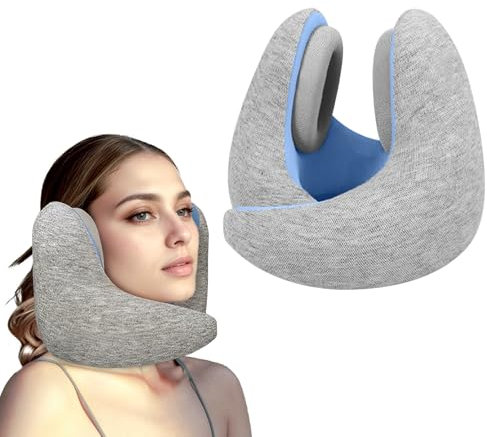 BACH AND BOOZY Reisekissen Nackenstützkissen Nackenkissen Flugzeug Nackenhörnchen Weich und atmungsaktiv für Flugzeuge, Autos und Homeoffice mit Aufbewahrungstasche