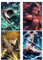 Generisch 4-teiliges Anime Demon Slayer Poster, ungerahmt, 20,3 x 30,5 cm, Tanjirou, Nezuko, Zenitsu, Inosuke, Collage-Sets